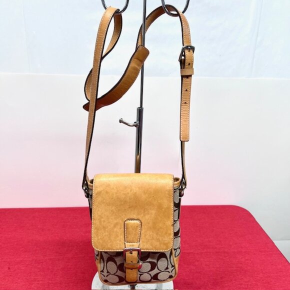 Men/Women Mini Coach Crossbody #6098 Leather & Convas  + Christian Dior  Handker - Picture 14 of 16